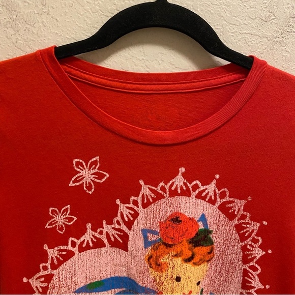 MadeULook Red Heart Cupid Y2K Graphic Short Sleeve Tee Size M New Made In USA - Picture 2 of 6